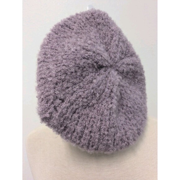 Cintelli e Galluzzo Purple Chic Wool Blend Fleece Beret Hat O/S Made In Italy - Picture 4 of 7